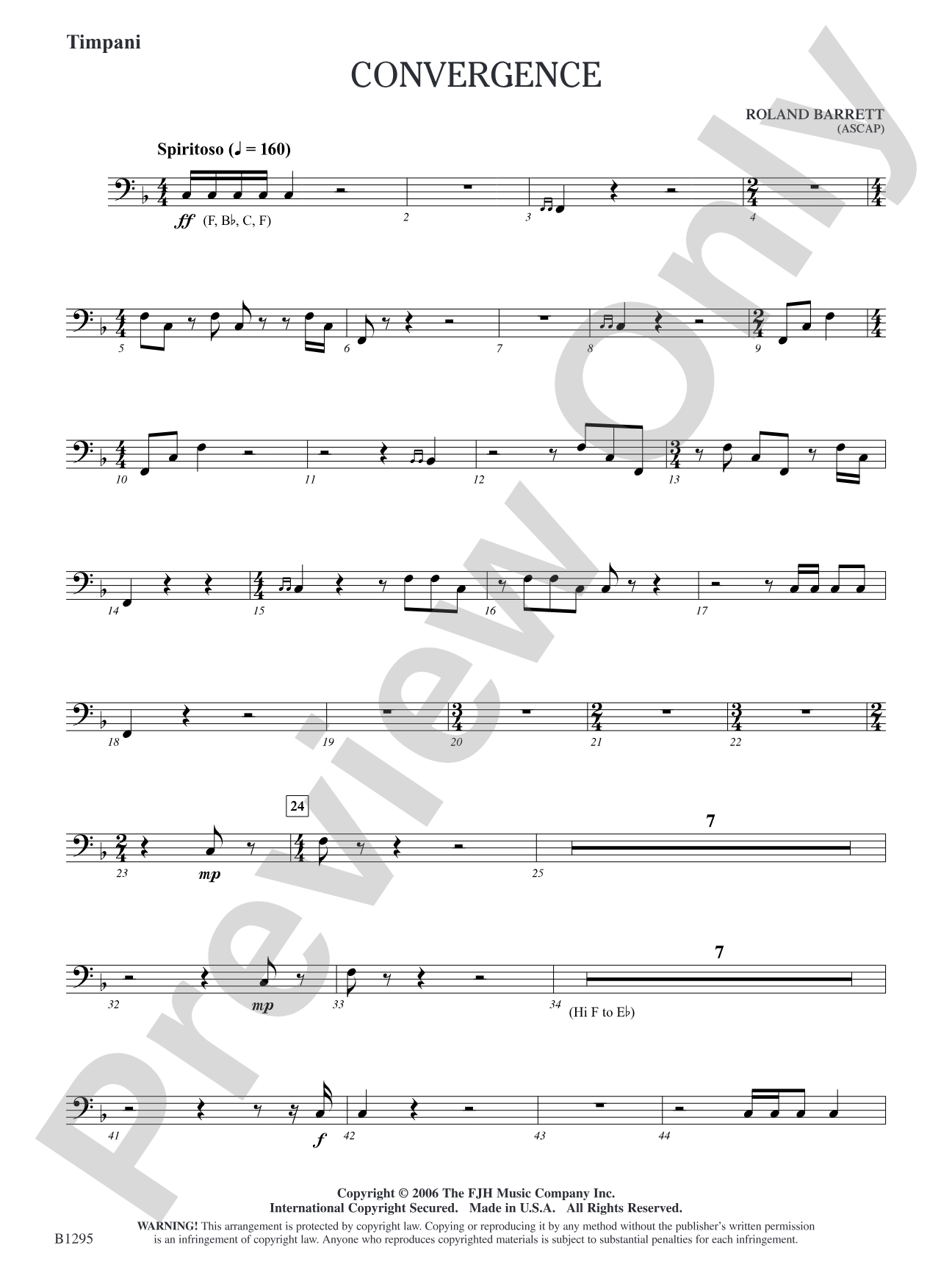 Convergence: Timpani