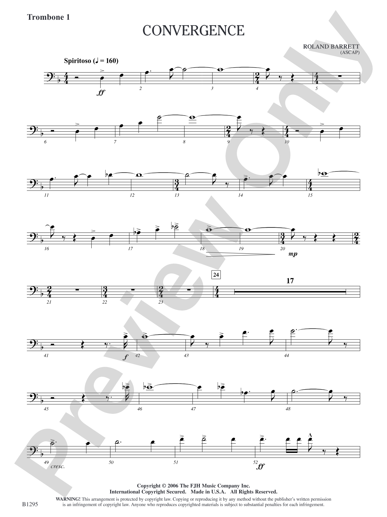 Convergence: Trombone 1
