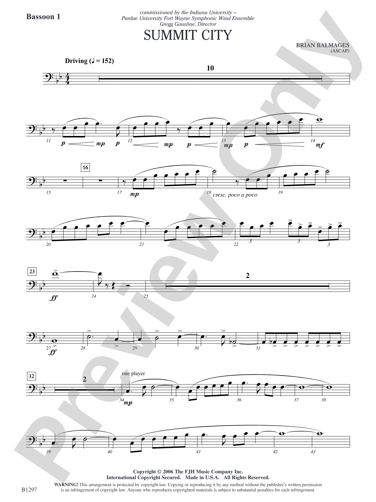 Summit City: Bassoon 1