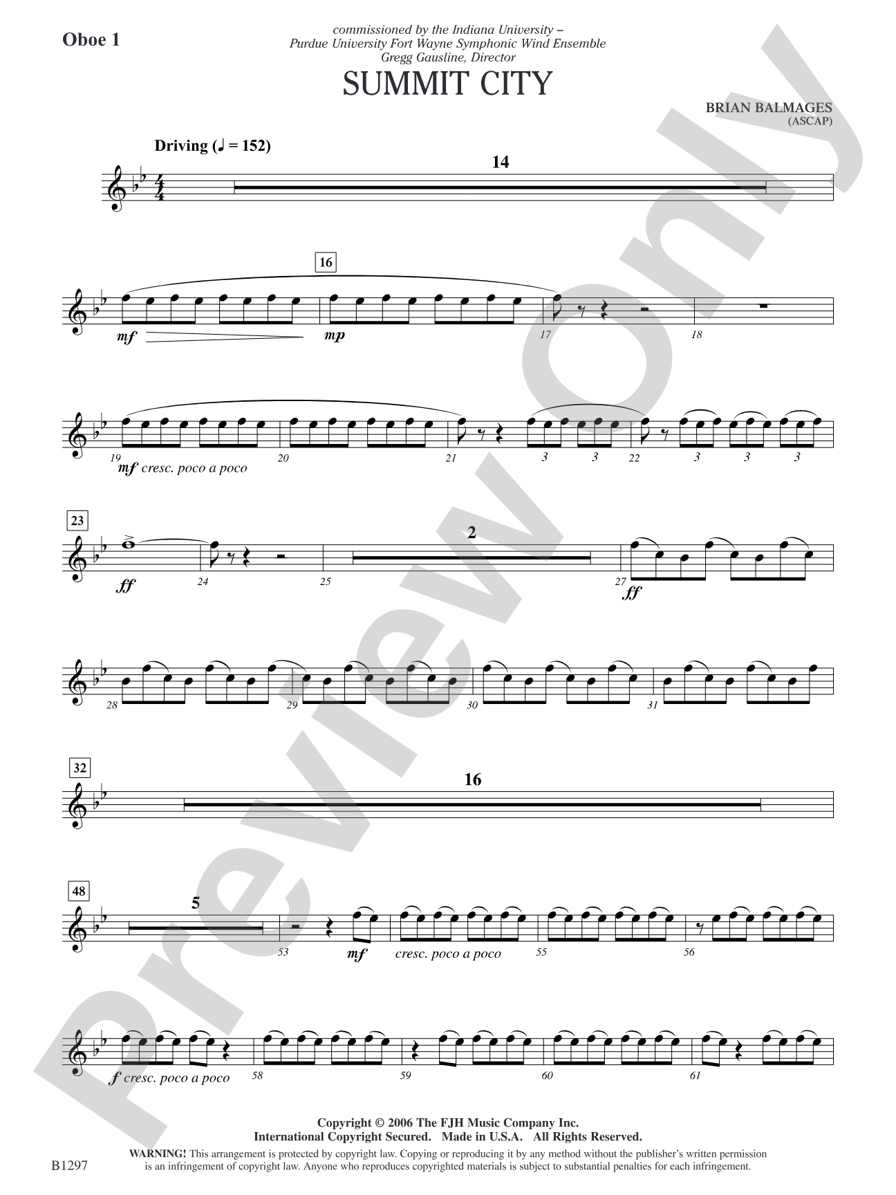 Summit City: Oboe 1