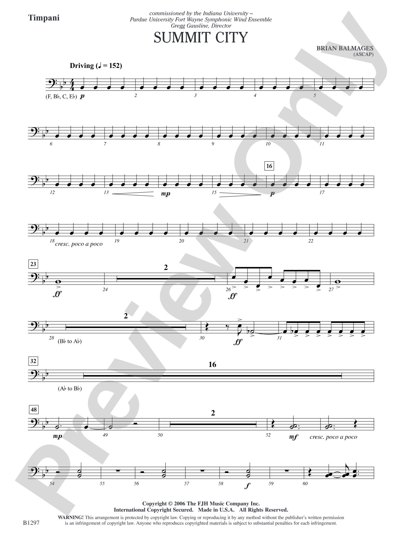 Summit City: Timpani