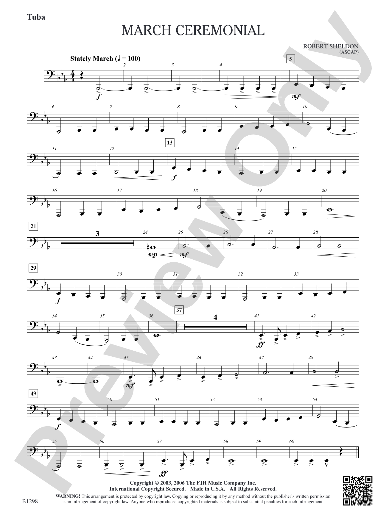 March Ceremonial: Tuba