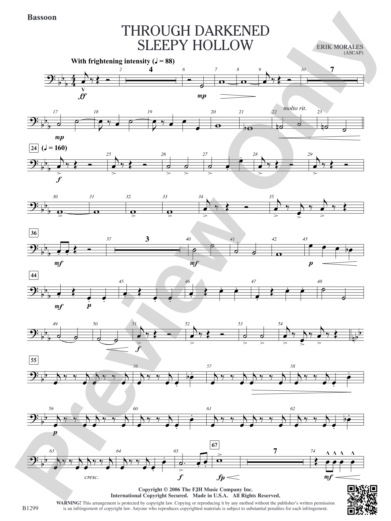 Through Darkened Sleepy Hollow: Bassoon