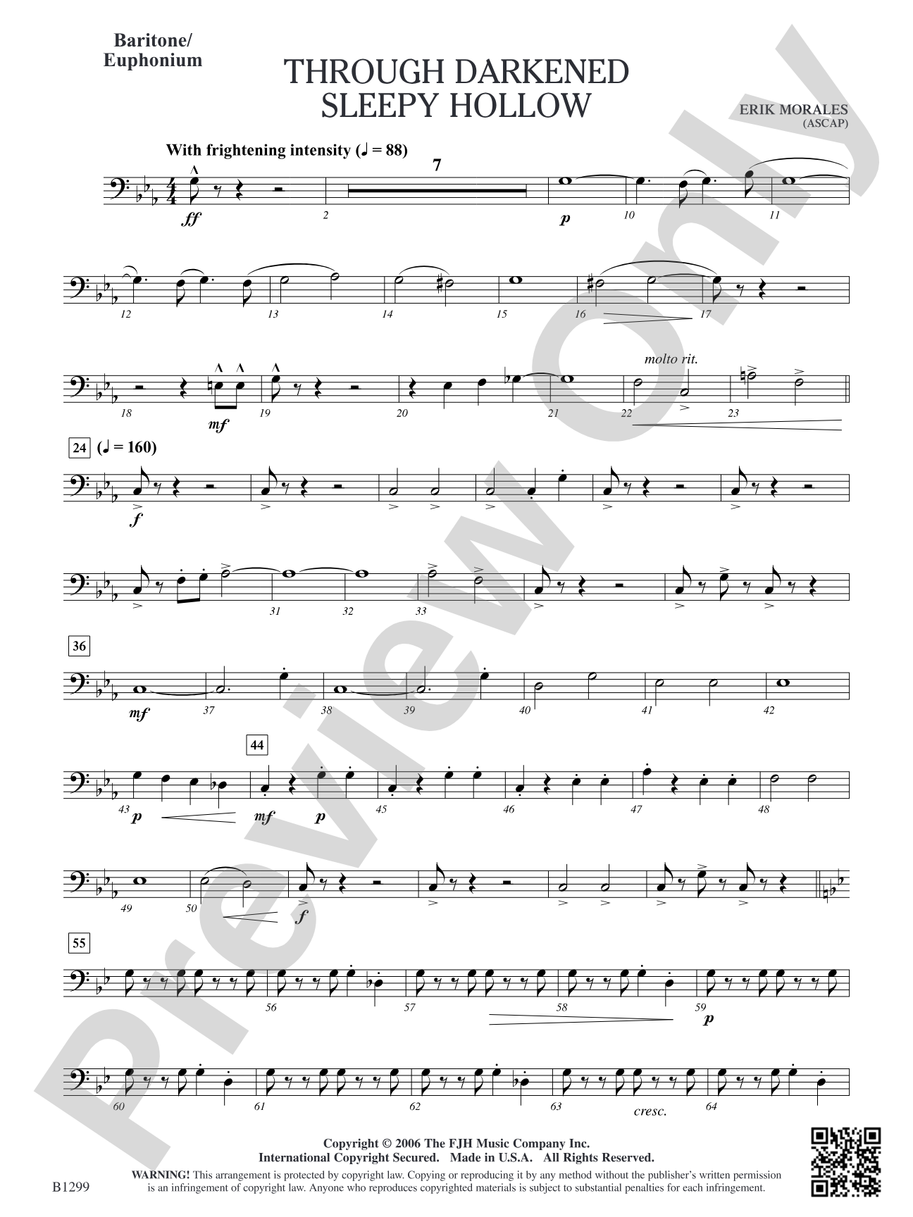 Through Darkened Sleepy Hollow: Baritone/Euphonium