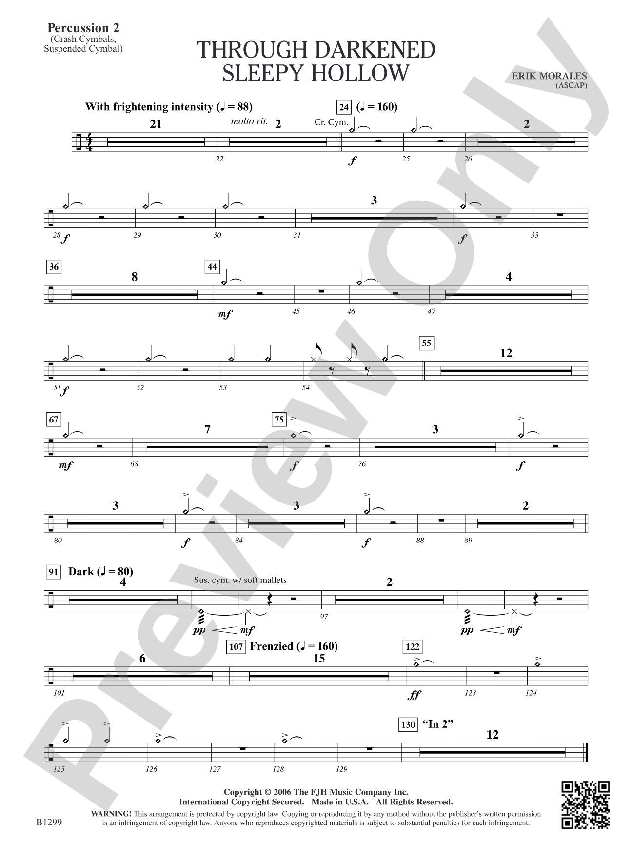 Through Darkened Sleepy Hollow: Percussion 2