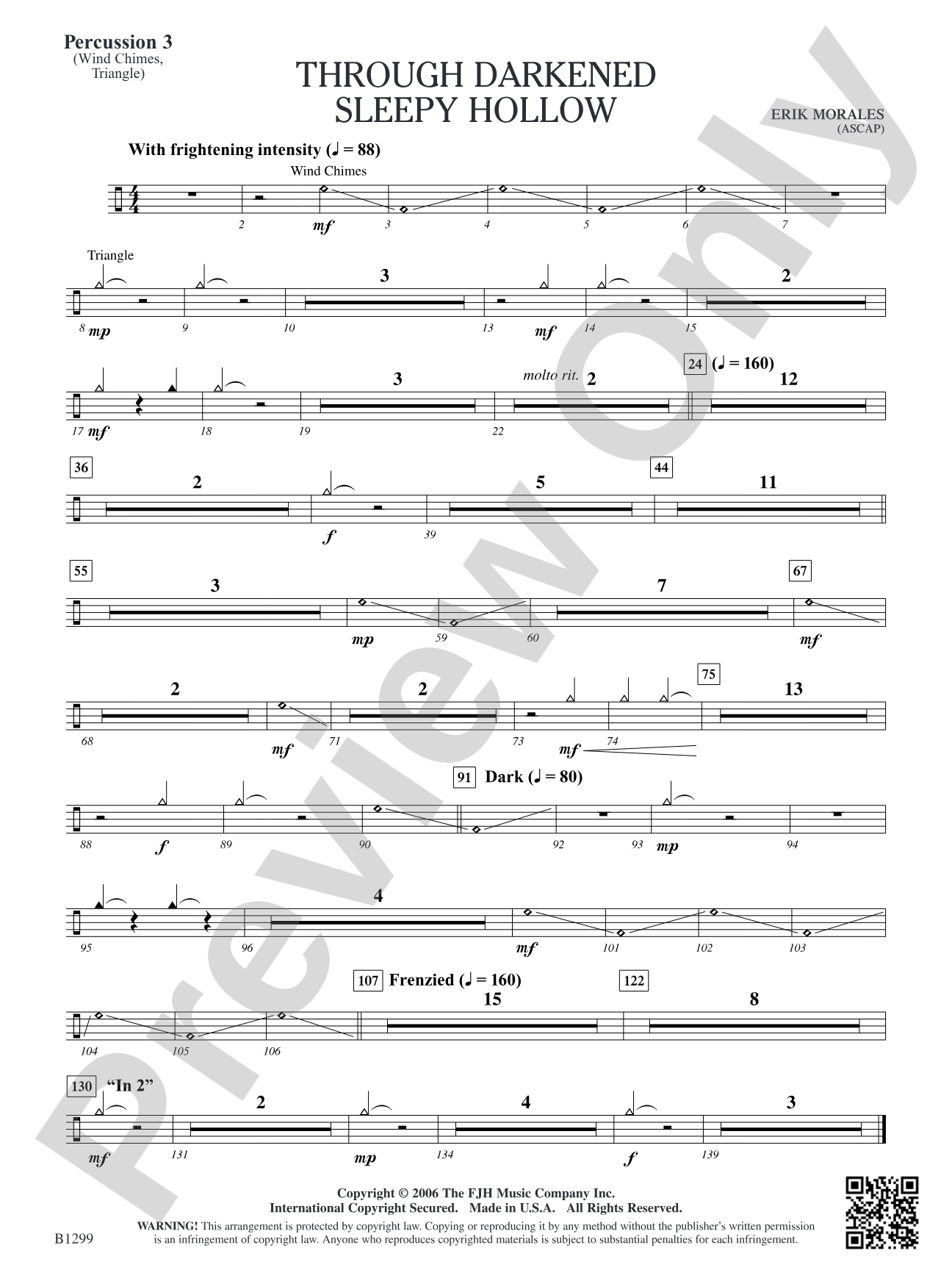 Through Darkened Sleepy Hollow: Percussion 3