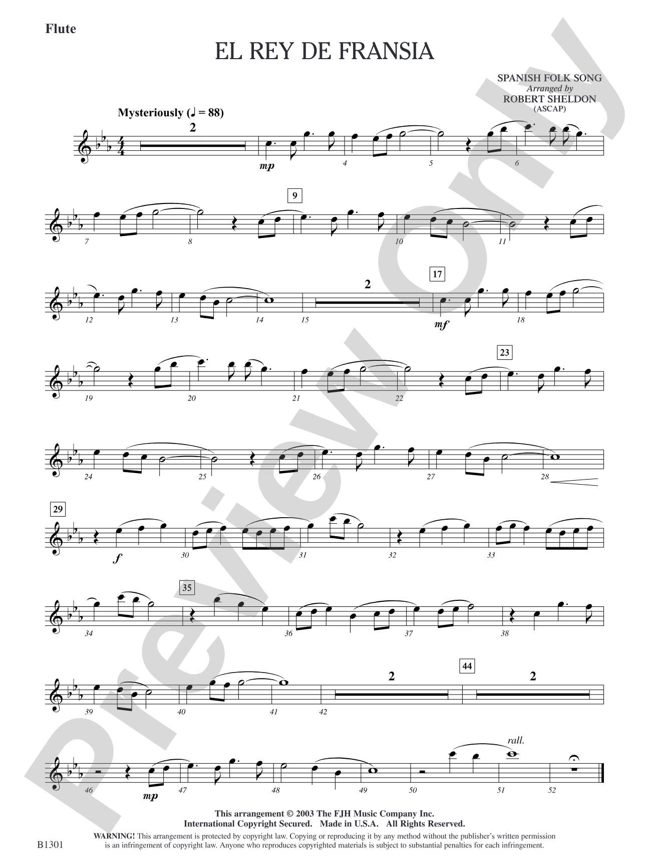 El rey de Fransia: Flute