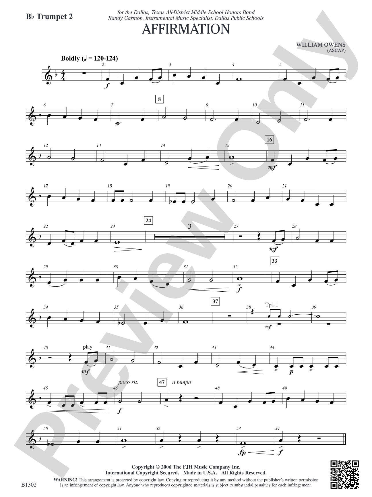 Affirmation: B-flat Trumpet 2