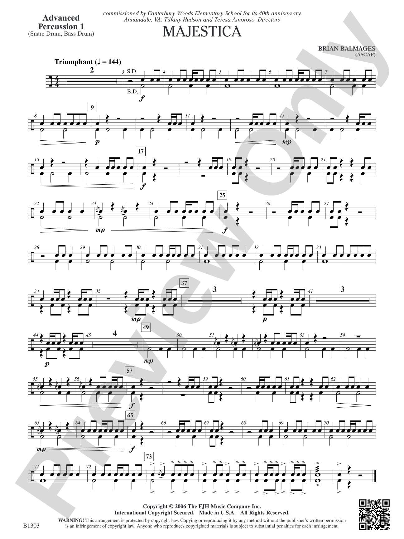 Majestica: Advanced Percussion 1