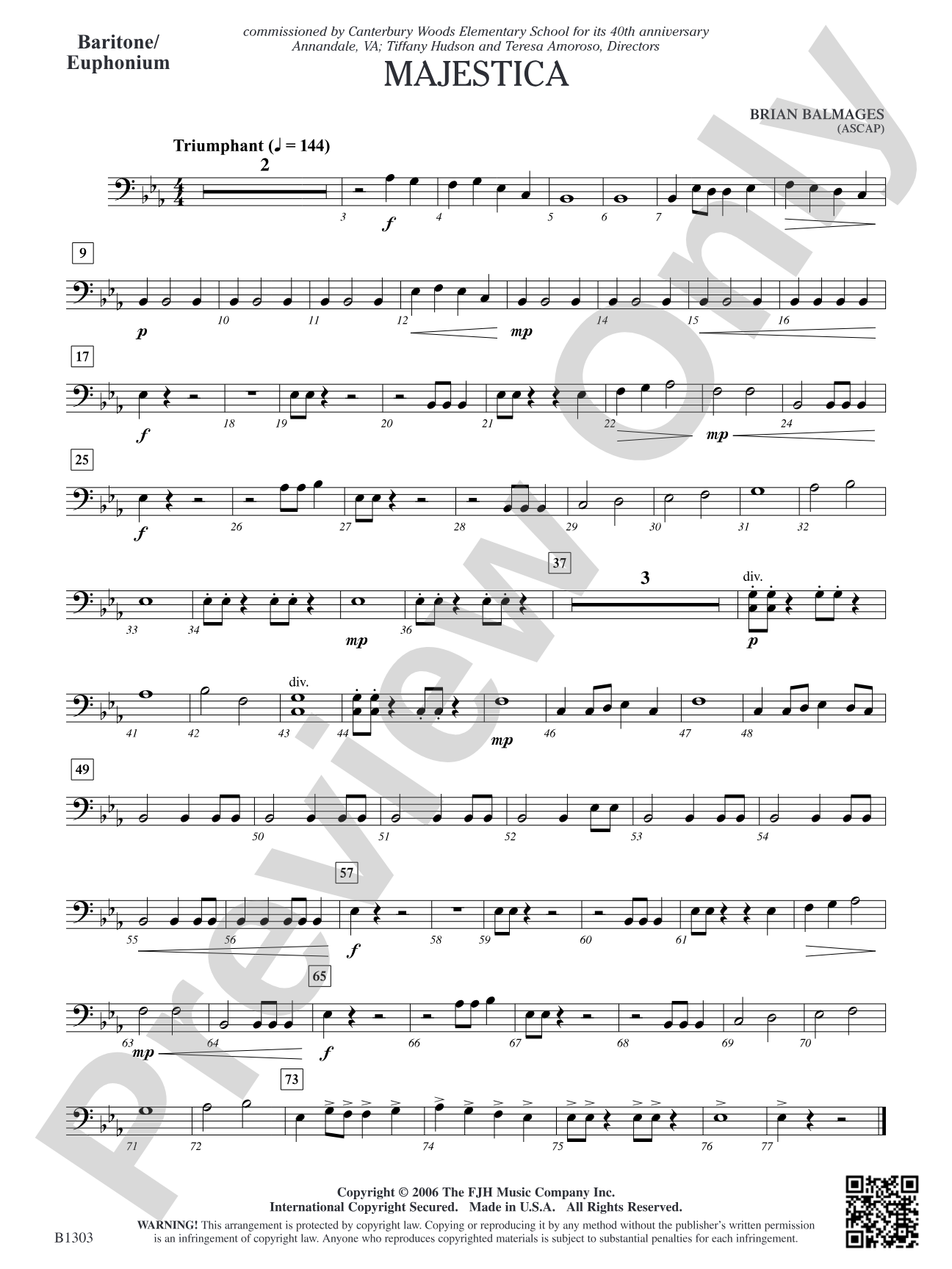 Majestica: Baritone/Euphonium