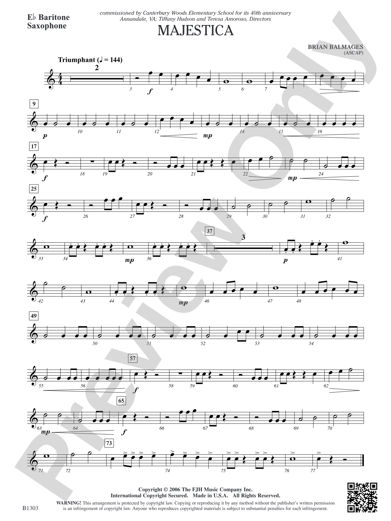 Majestica: E-flat Baritone Saxophone