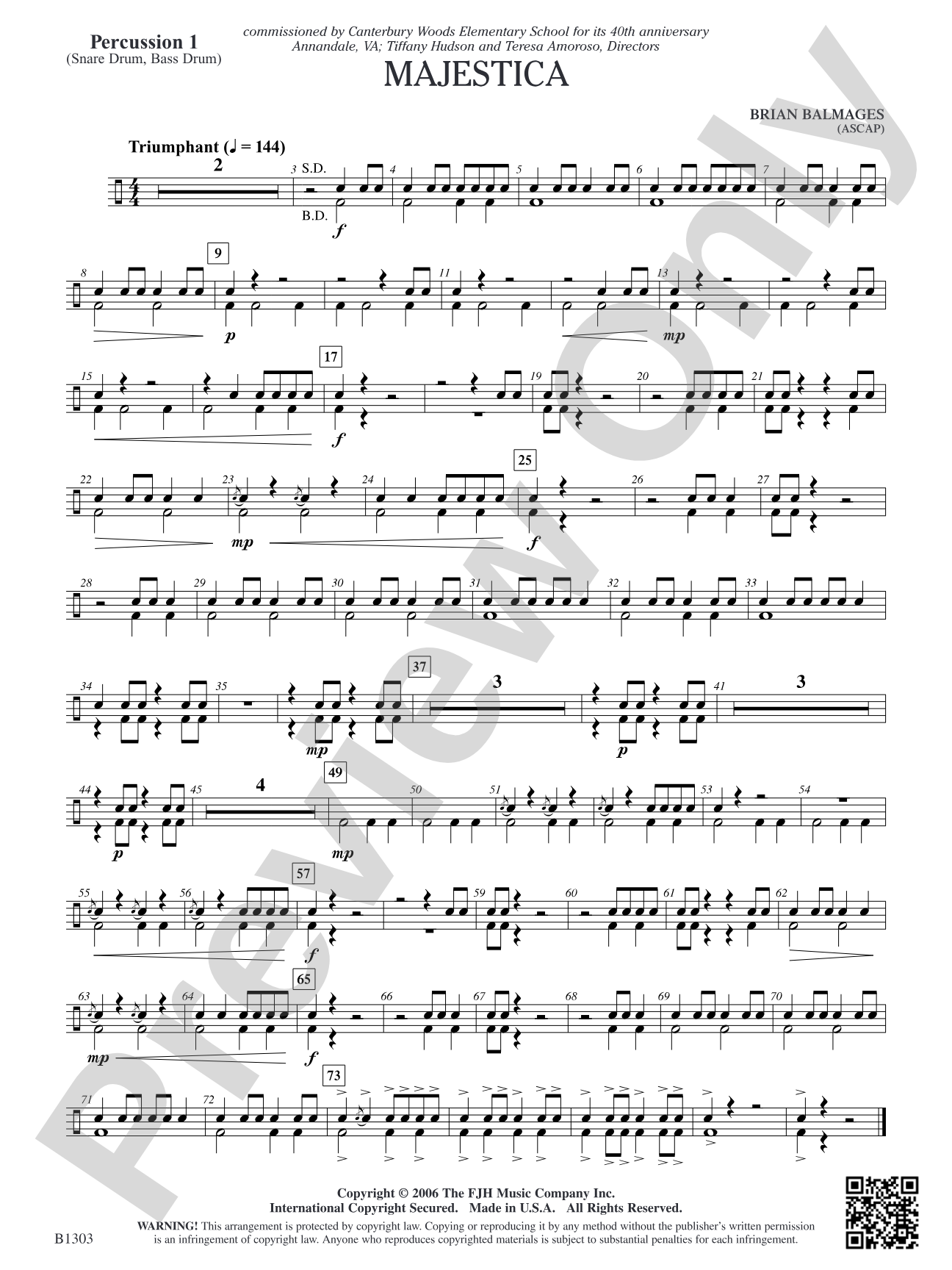 Majestica: Percussion 1
