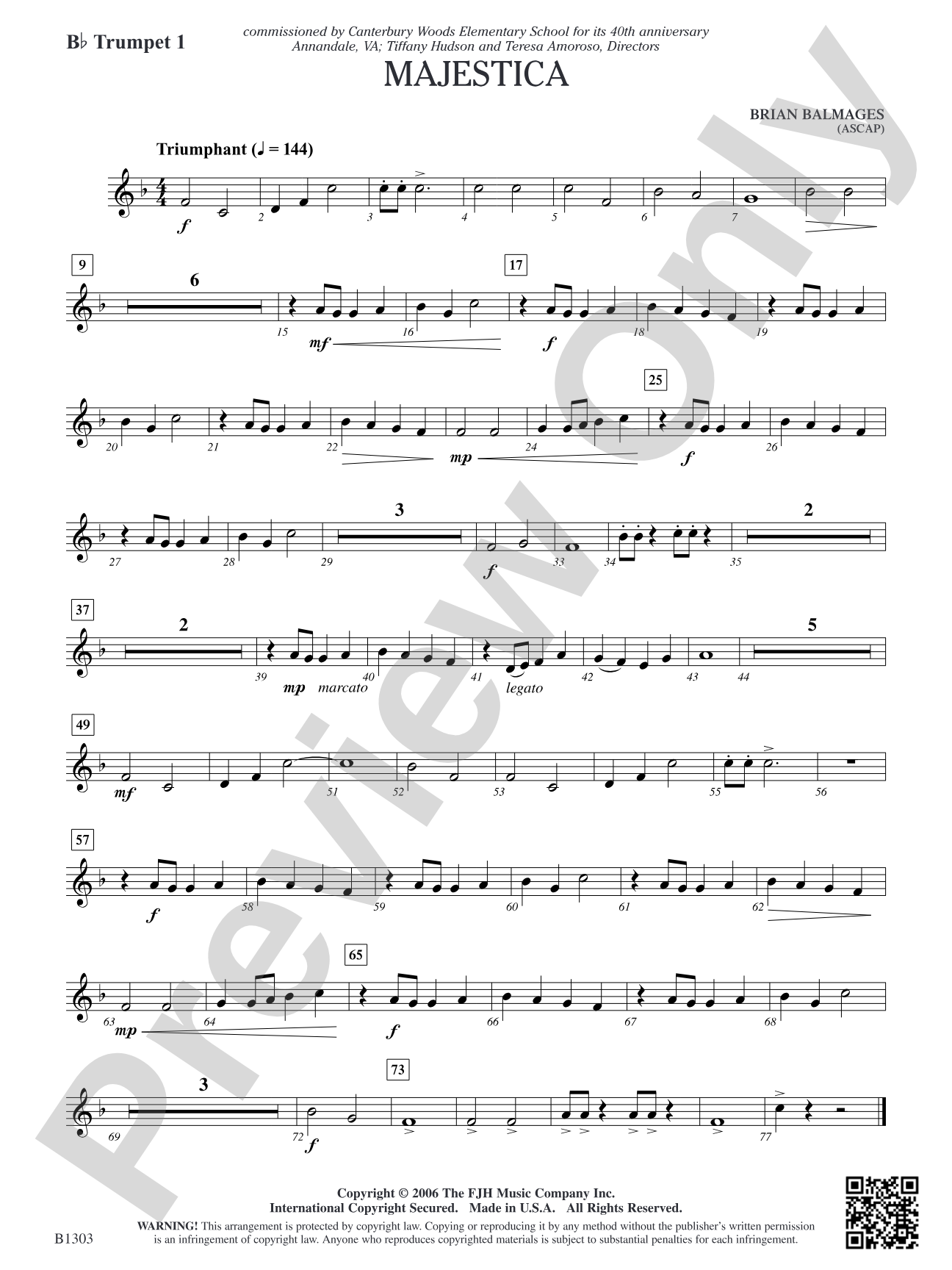 Majestica: B-flat Trumpet 1