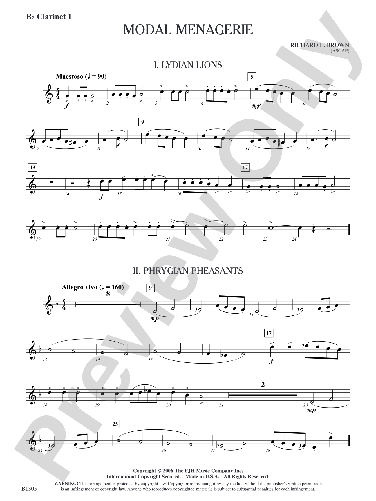 Modal Menagerie: B-flat Clarinet 1