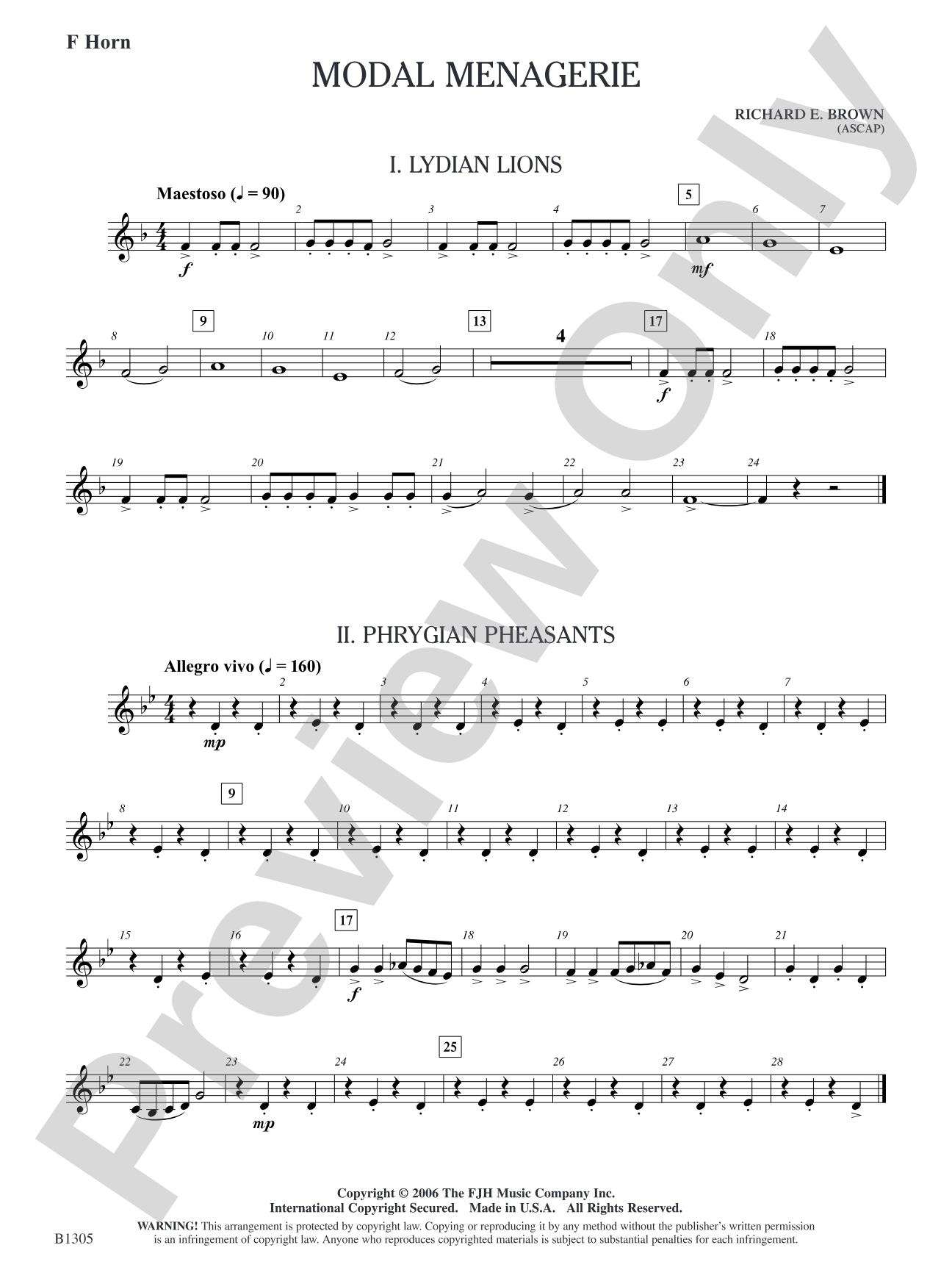 Modal Menagerie: F Horn
