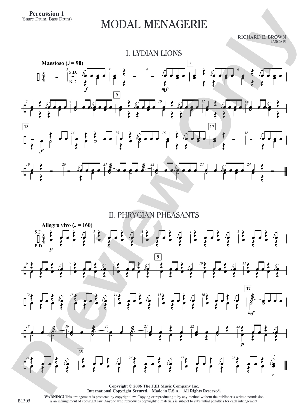 Modal Menagerie: Percussion 1