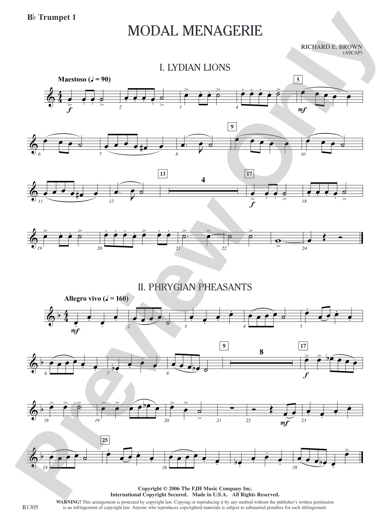 Modal Menagerie: B-flat Trumpet 1
