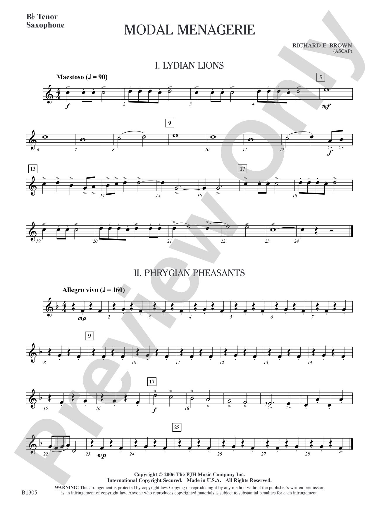 Modal Menagerie: B-flat Tenor Saxophone