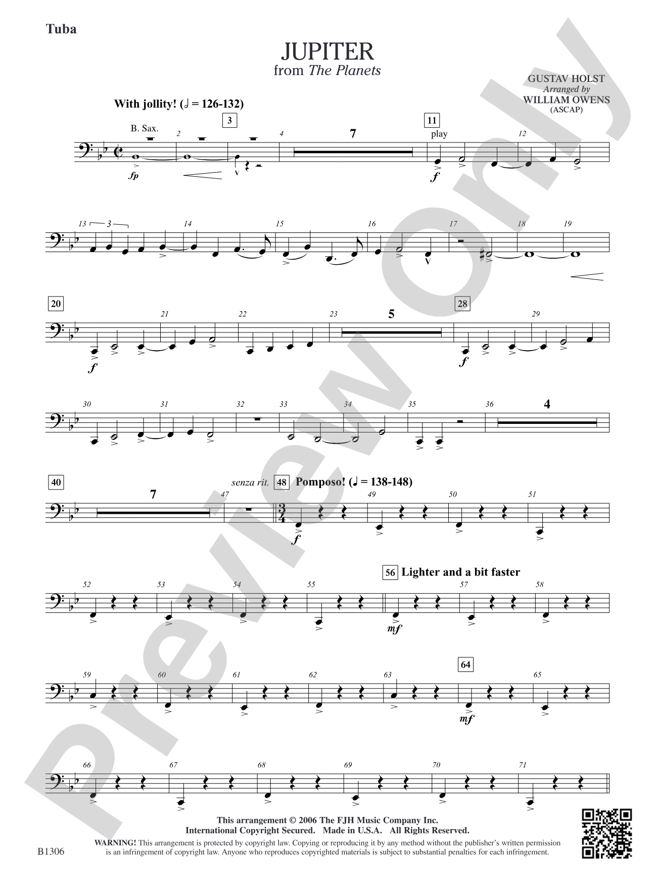 Jupiter (from The Planets): Tuba