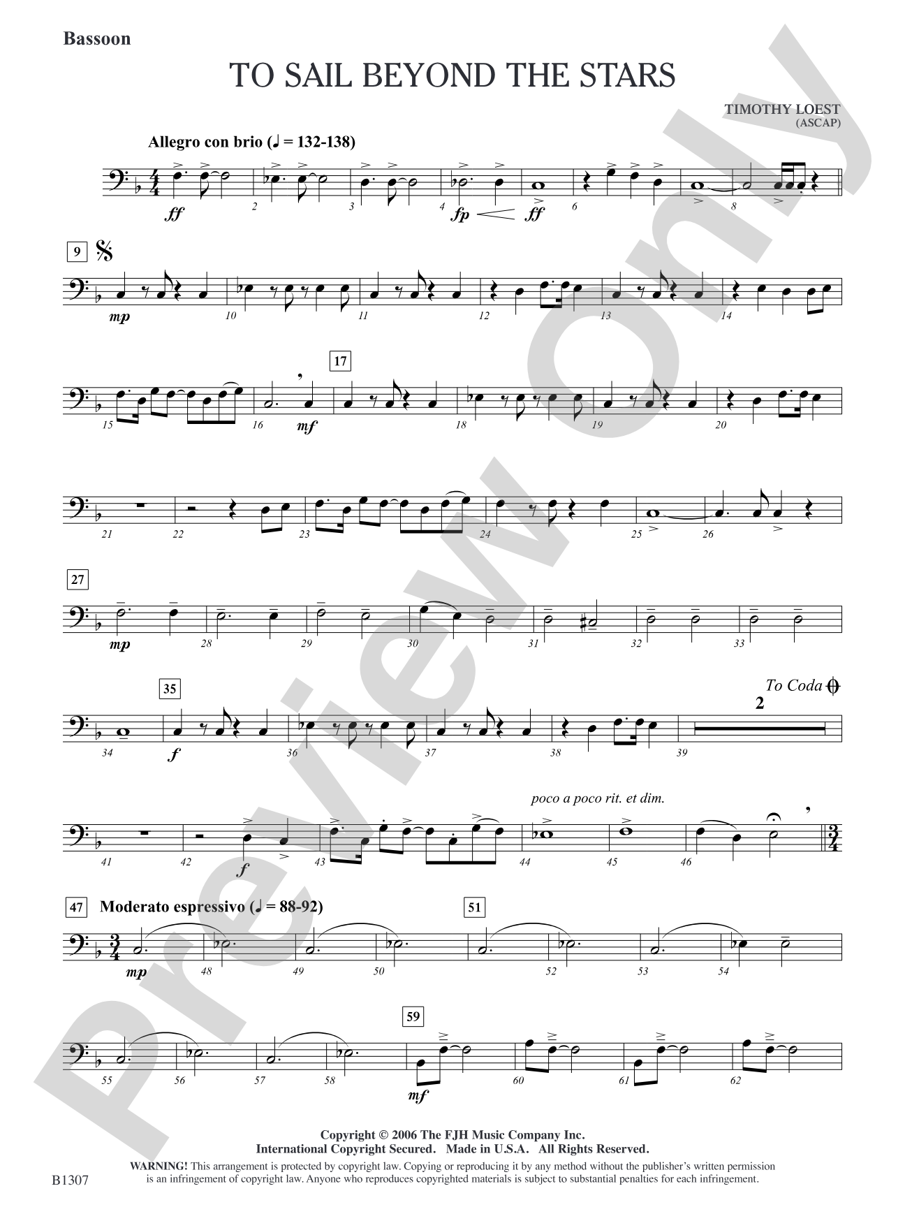 To Sail Beyond the Stars: Bassoon