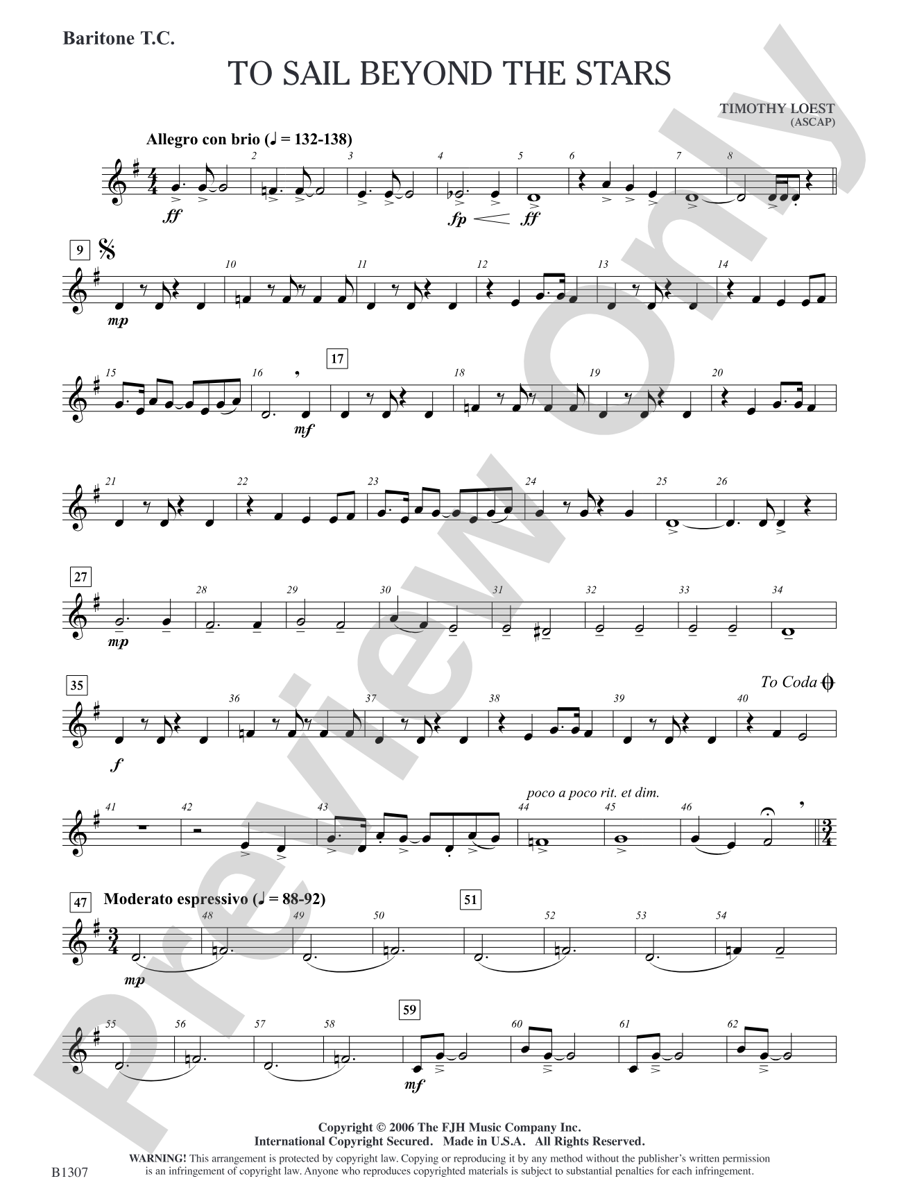 To Sail Beyond the Stars: Baritone T.C.