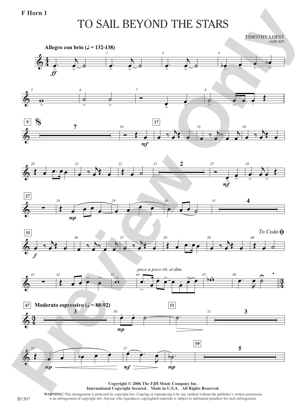 To Sail Beyond the Stars: F Horn 1