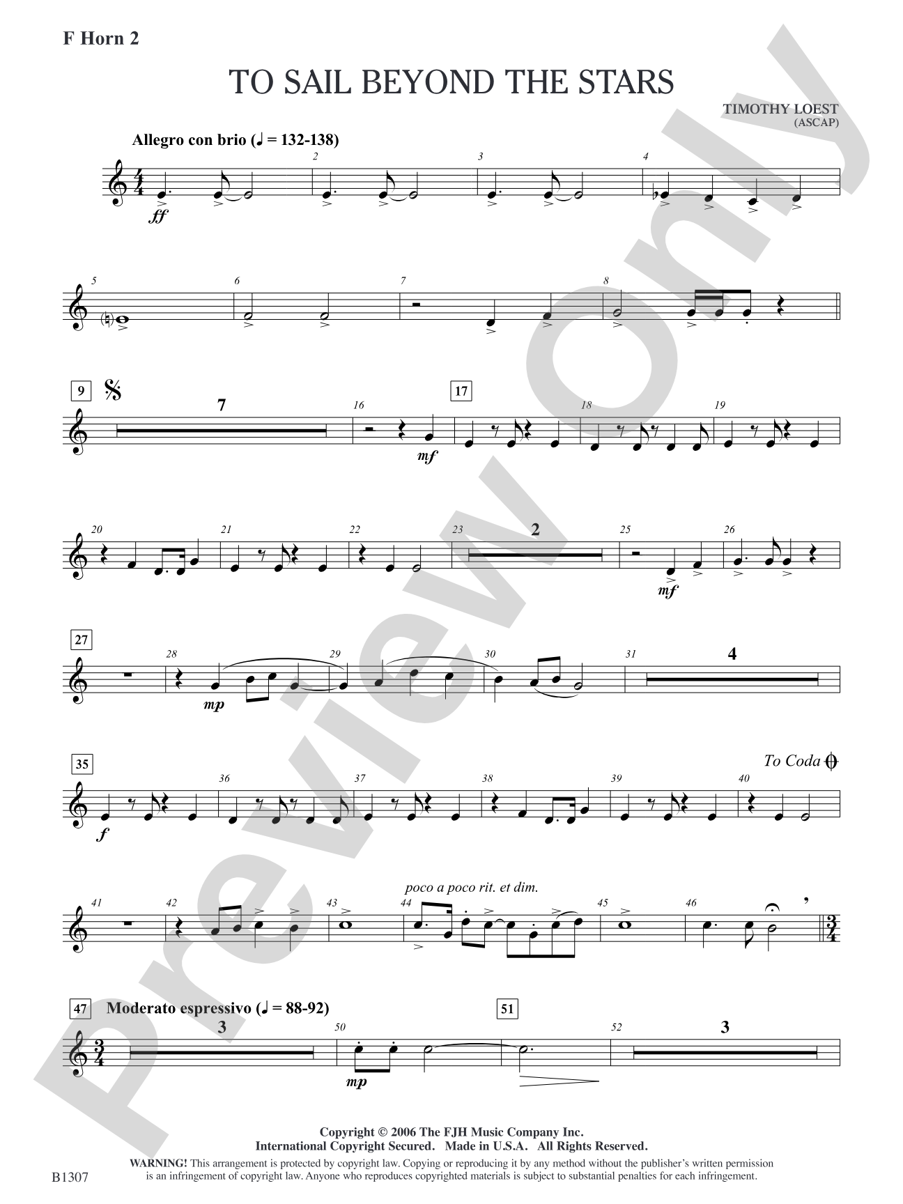 To Sail Beyond the Stars: F Horn 2