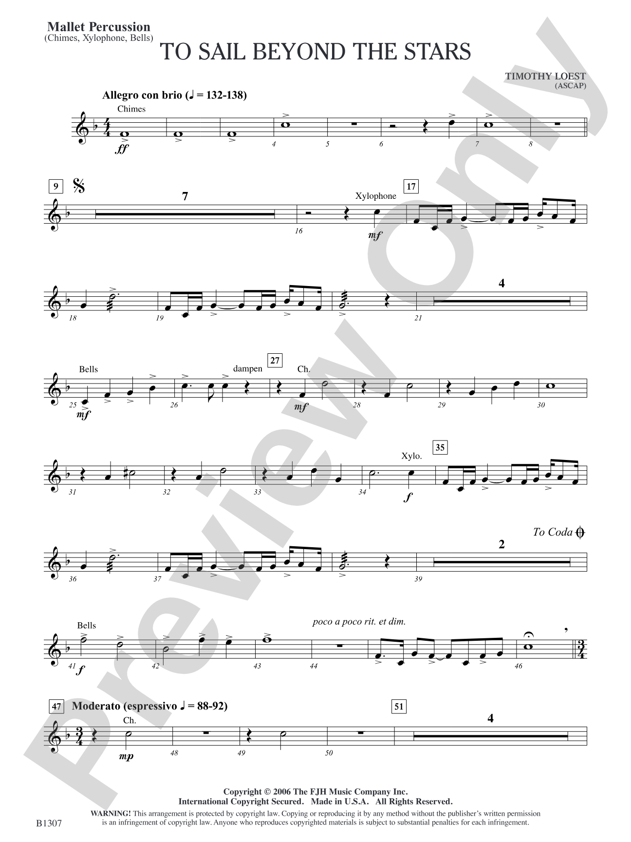 To Sail Beyond the Stars: Mallet Percussion