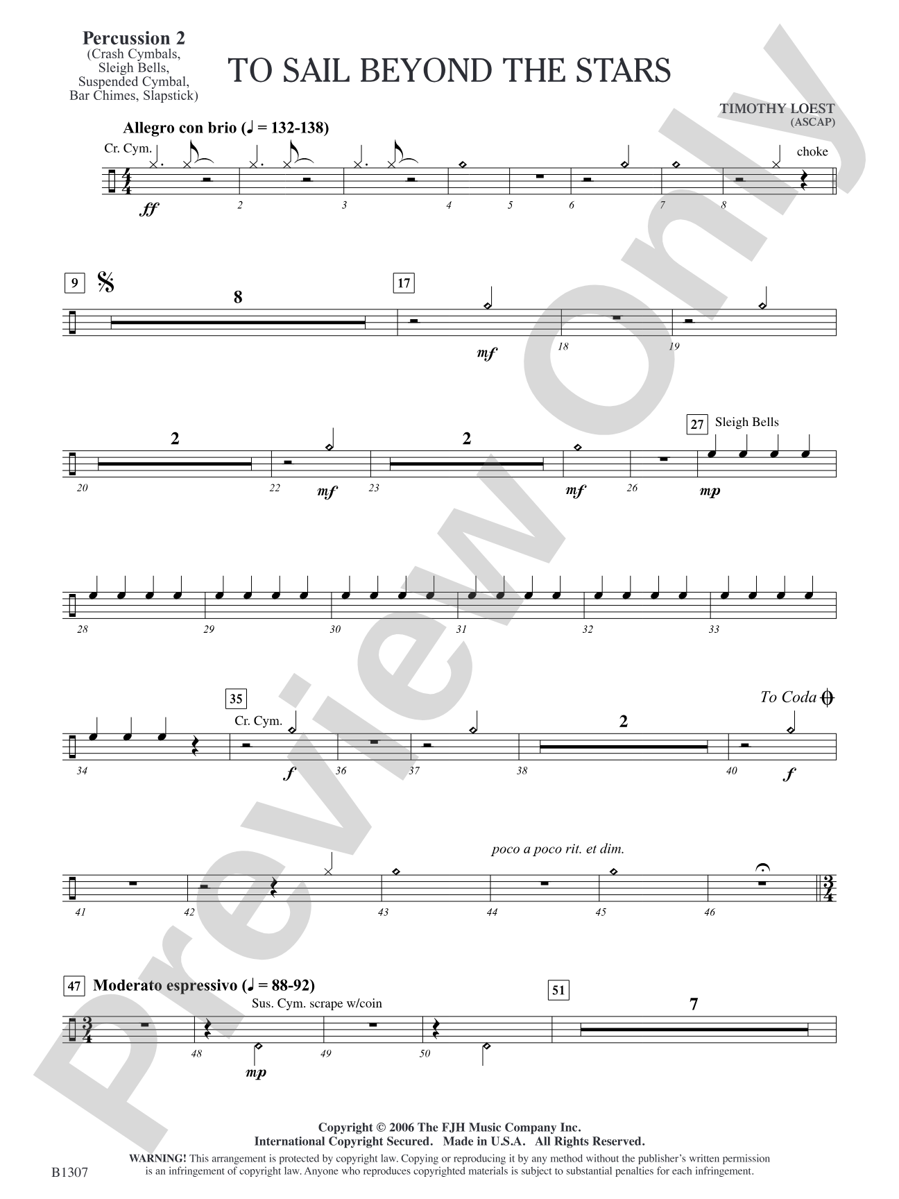 To Sail Beyond the Stars: Percussion 2