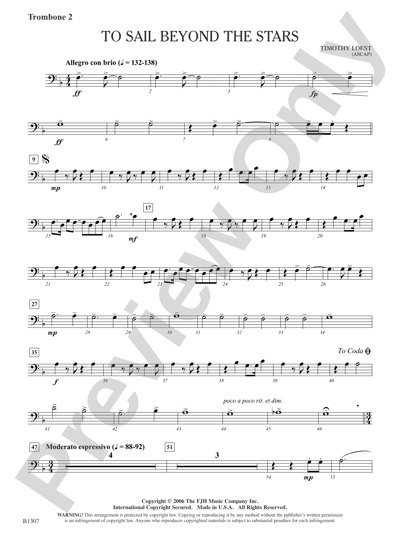 To Sail Beyond the Stars: Trombone 2