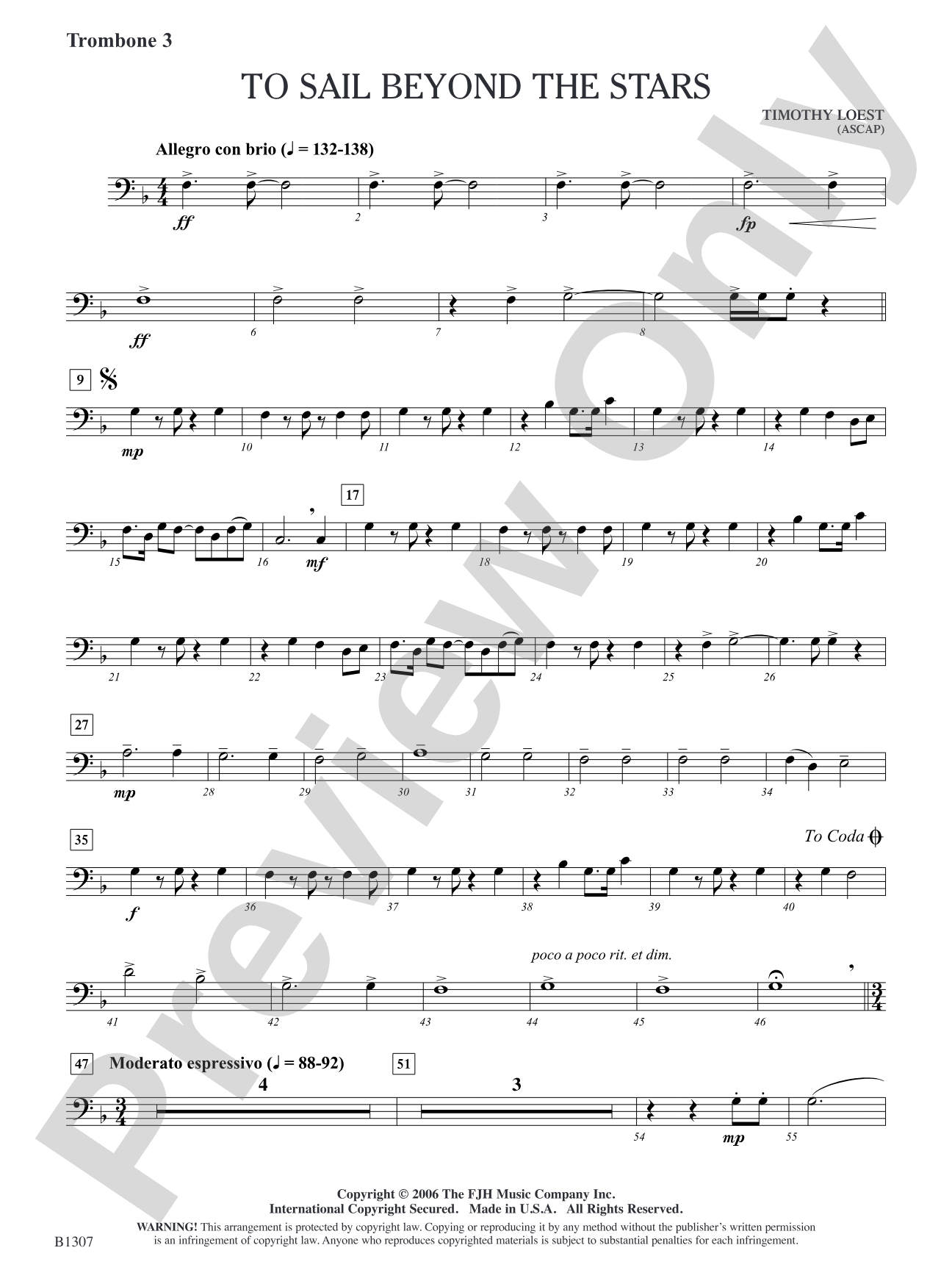 To Sail Beyond the Stars: Trombone 3