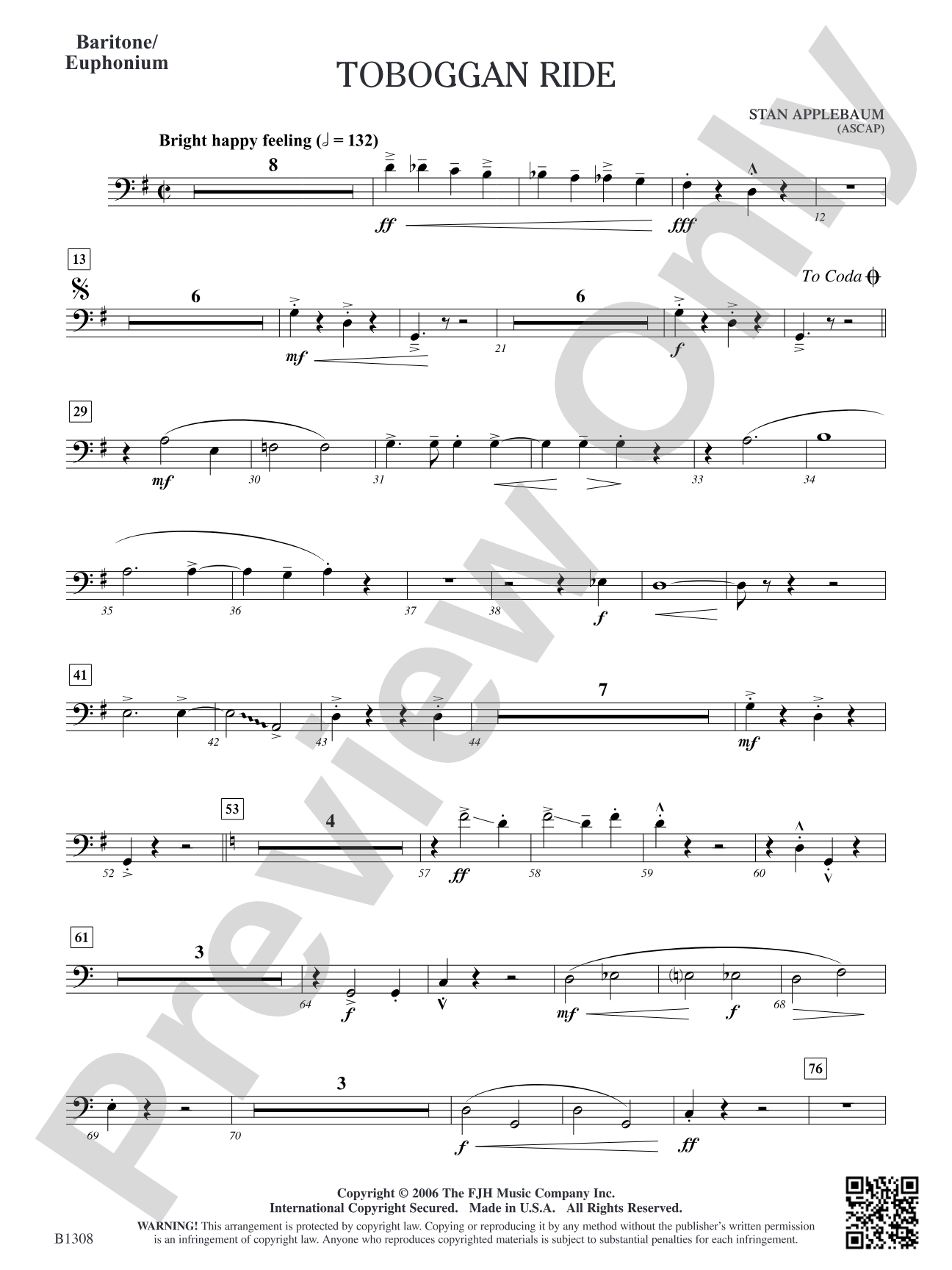 Toboggan Ride: Baritone/Euphonium