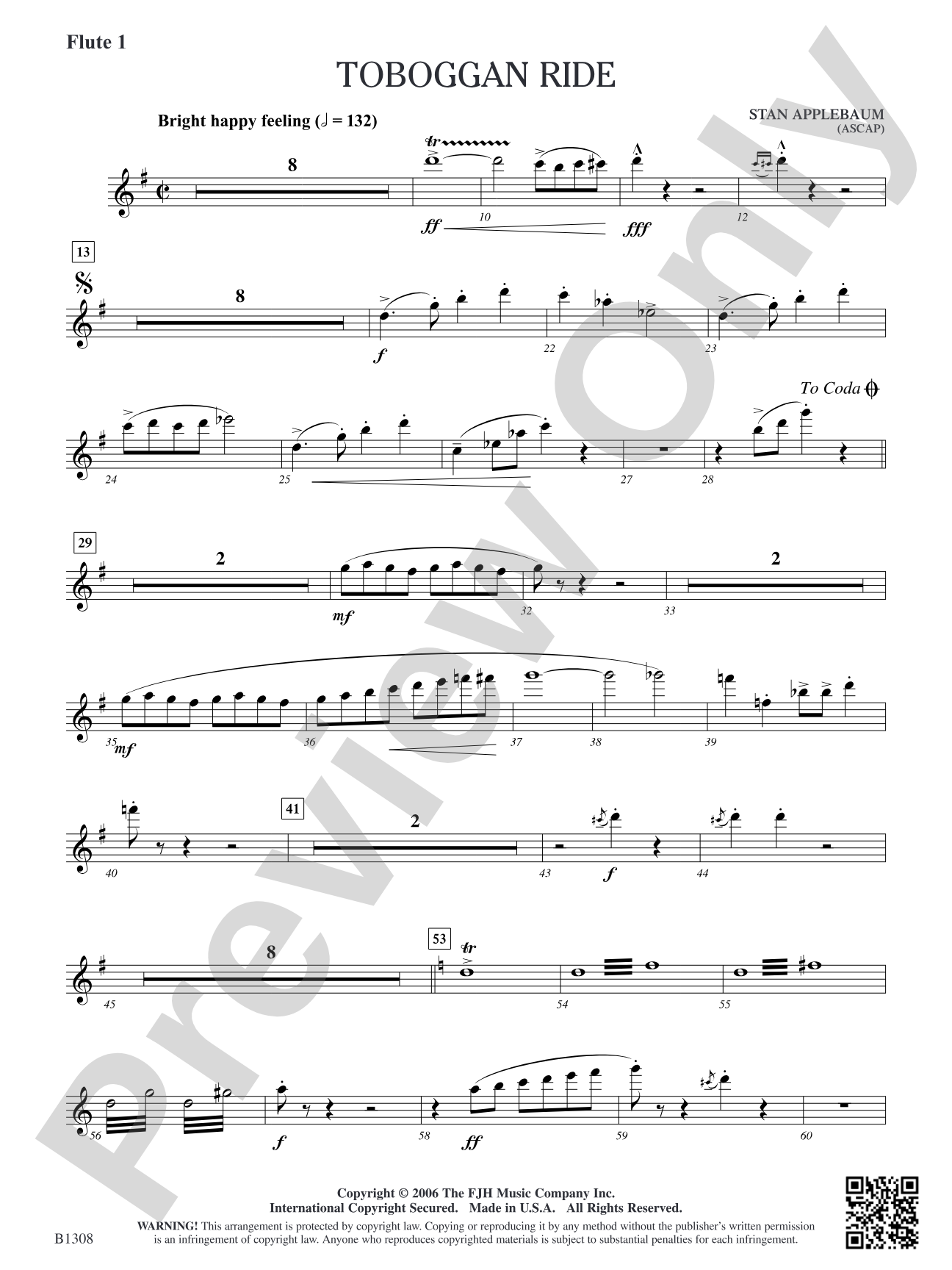 Toboggan Ride: Flute 1