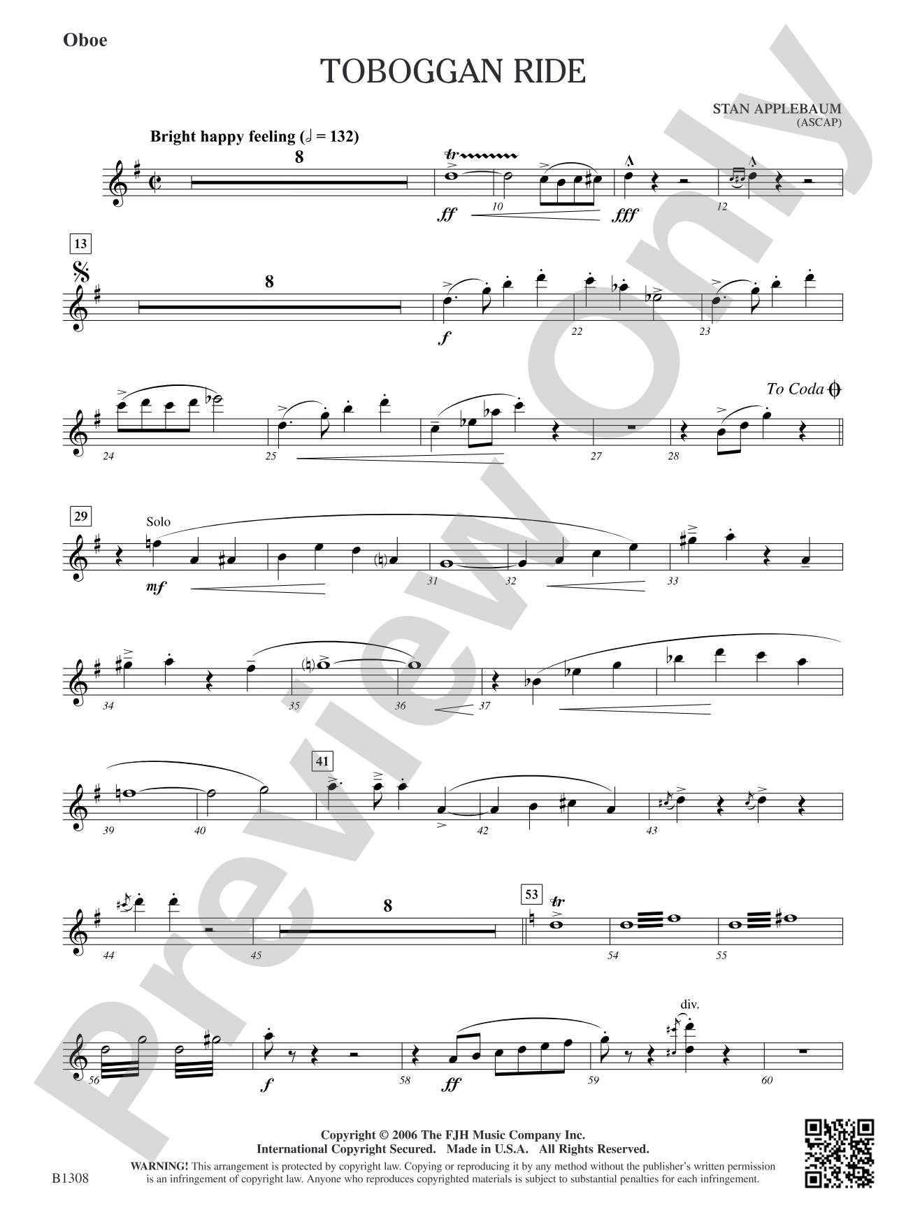Toboggan Ride: Oboe