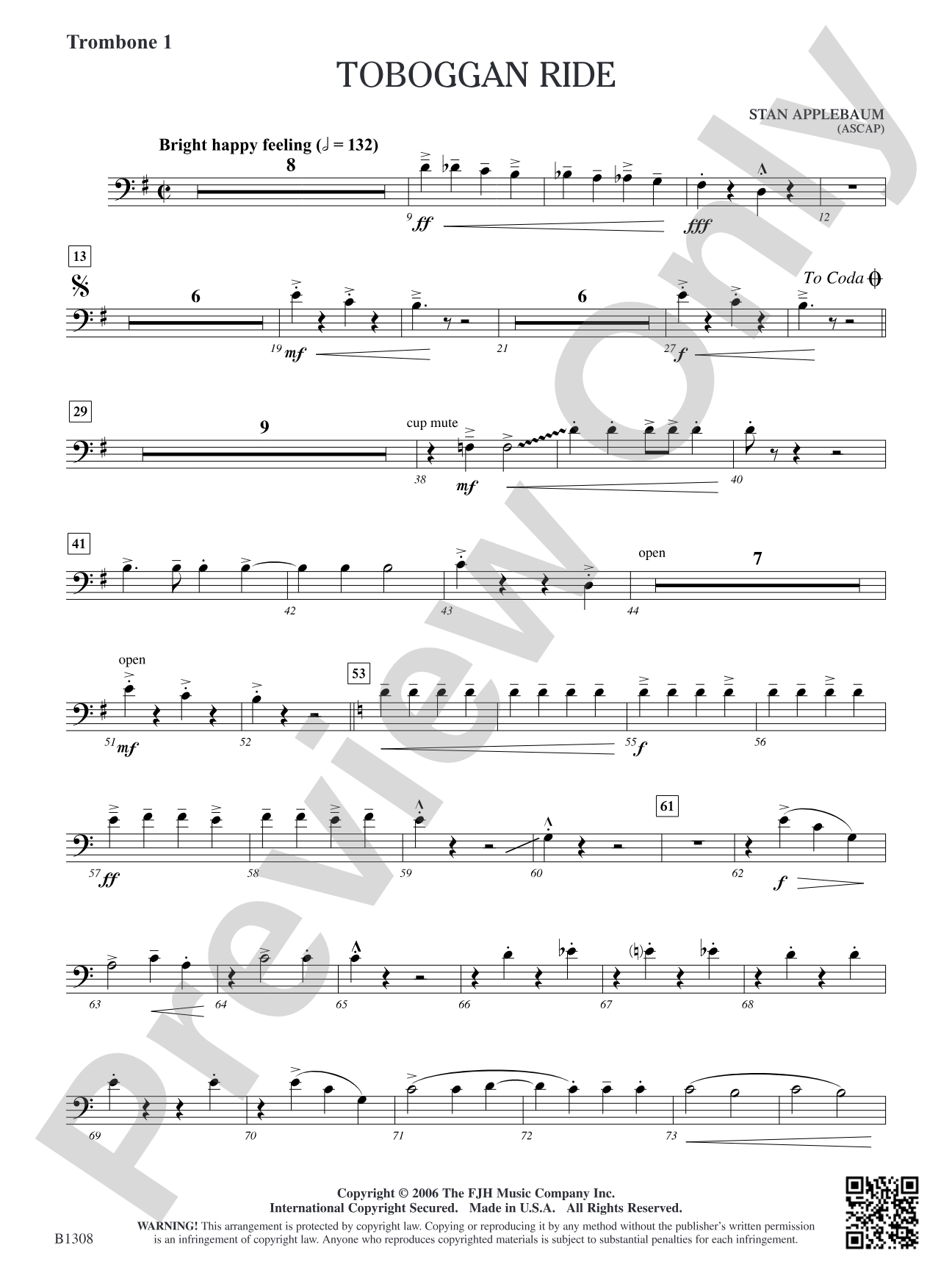 Toboggan Ride: Trombone 1