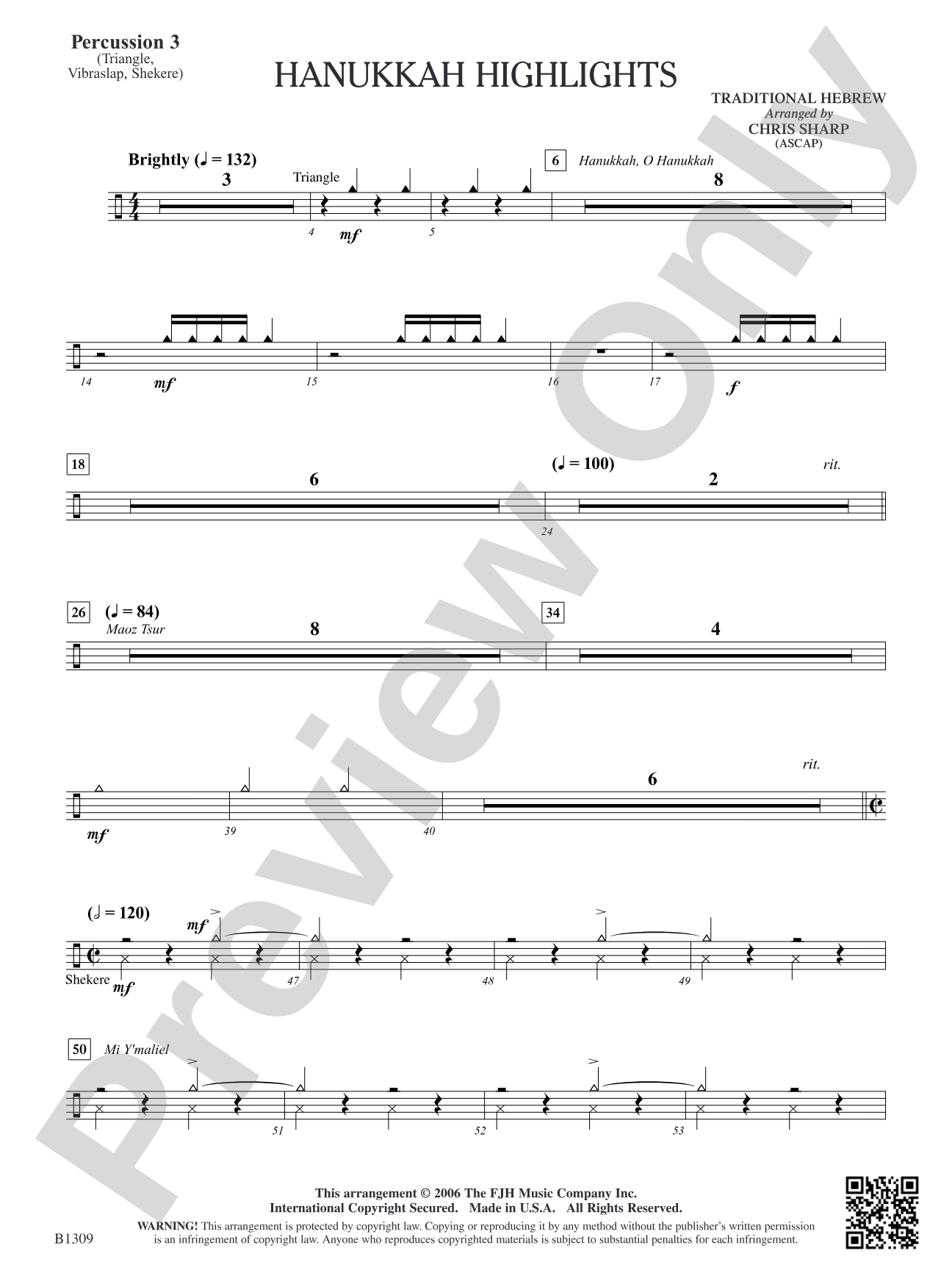 Hanukkah Highlights: Percussion 3