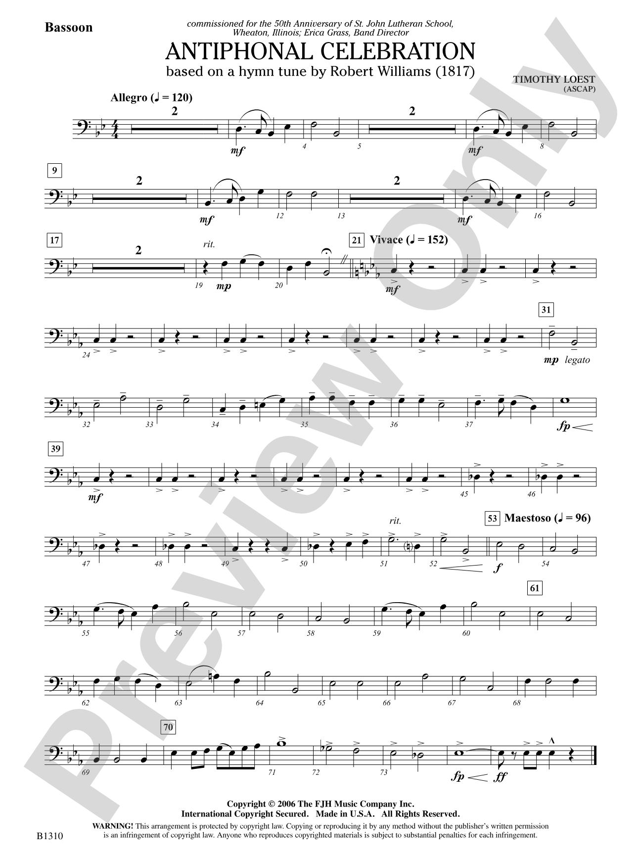 Antiphonal Celebration: Bassoon