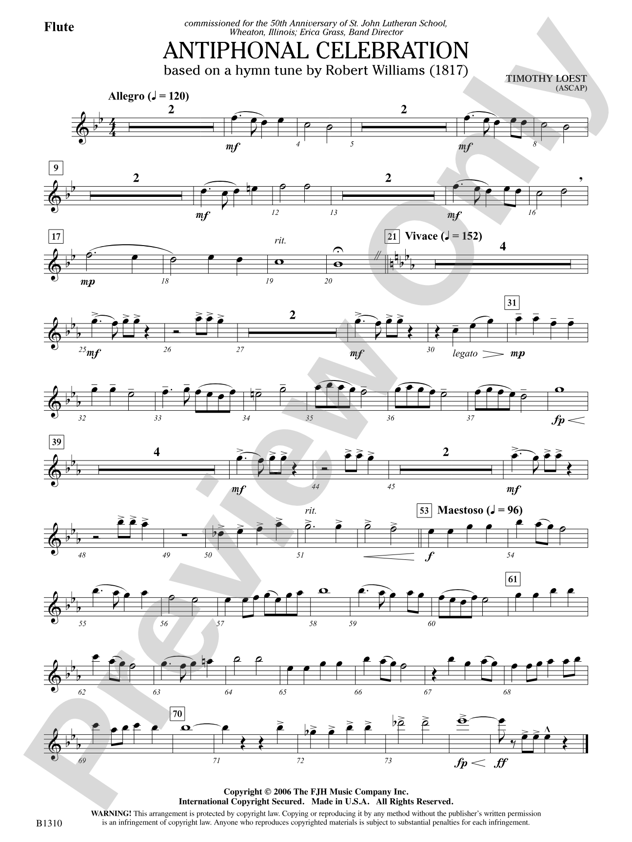 Antiphonal Celebration: Flute