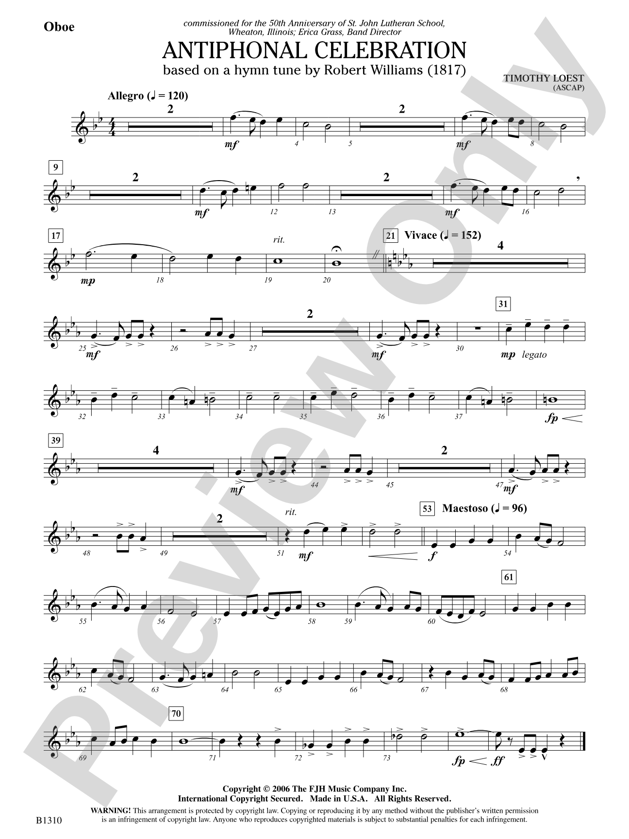 Antiphonal Celebration: Oboe