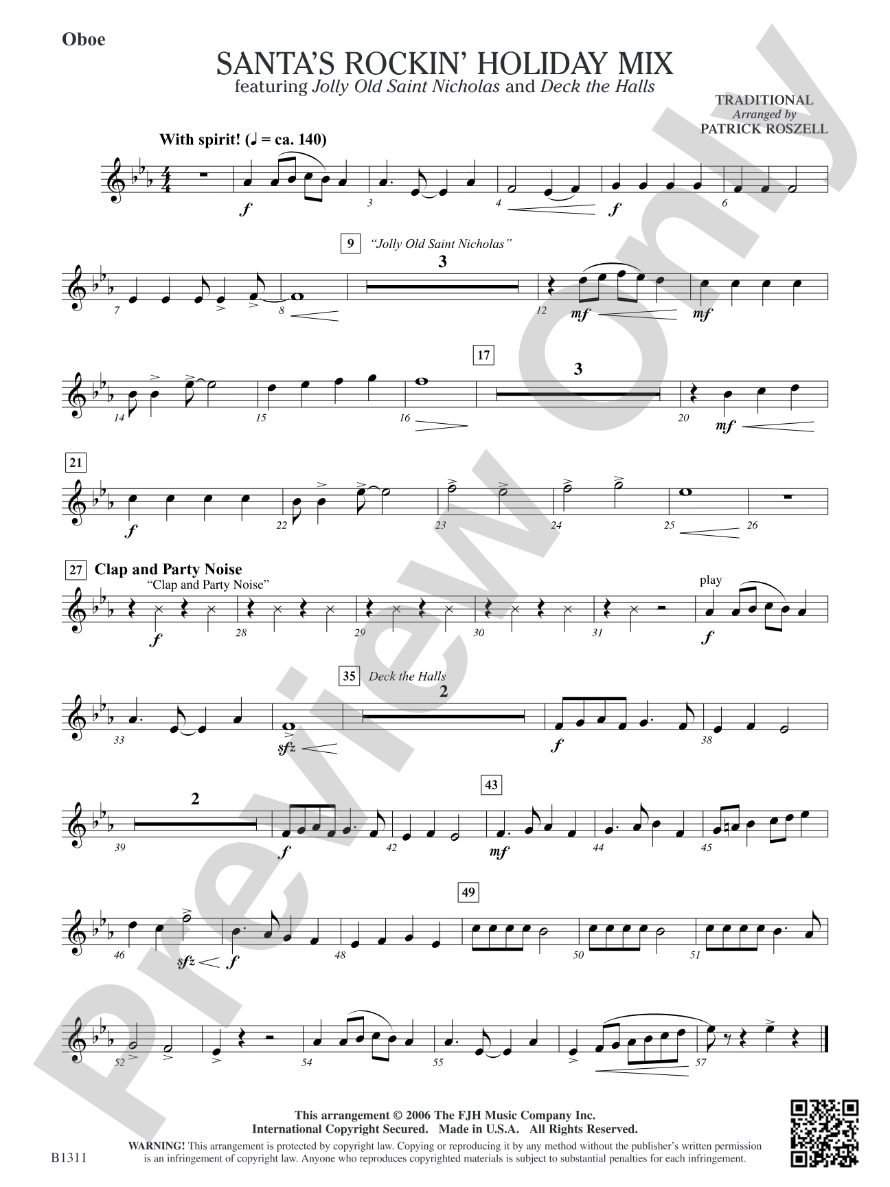 Santa's Rockin' Holiday Mix (featuring Jolly Old Saint Nicholas and Deck the Halls): Oboe