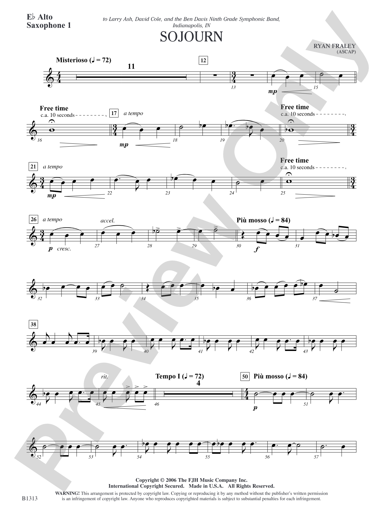 Sojourn: E-flat Alto Saxophone 1