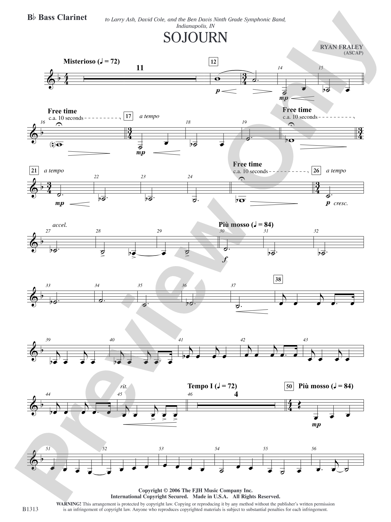 Sojourn: B-flat Bass Clarinet