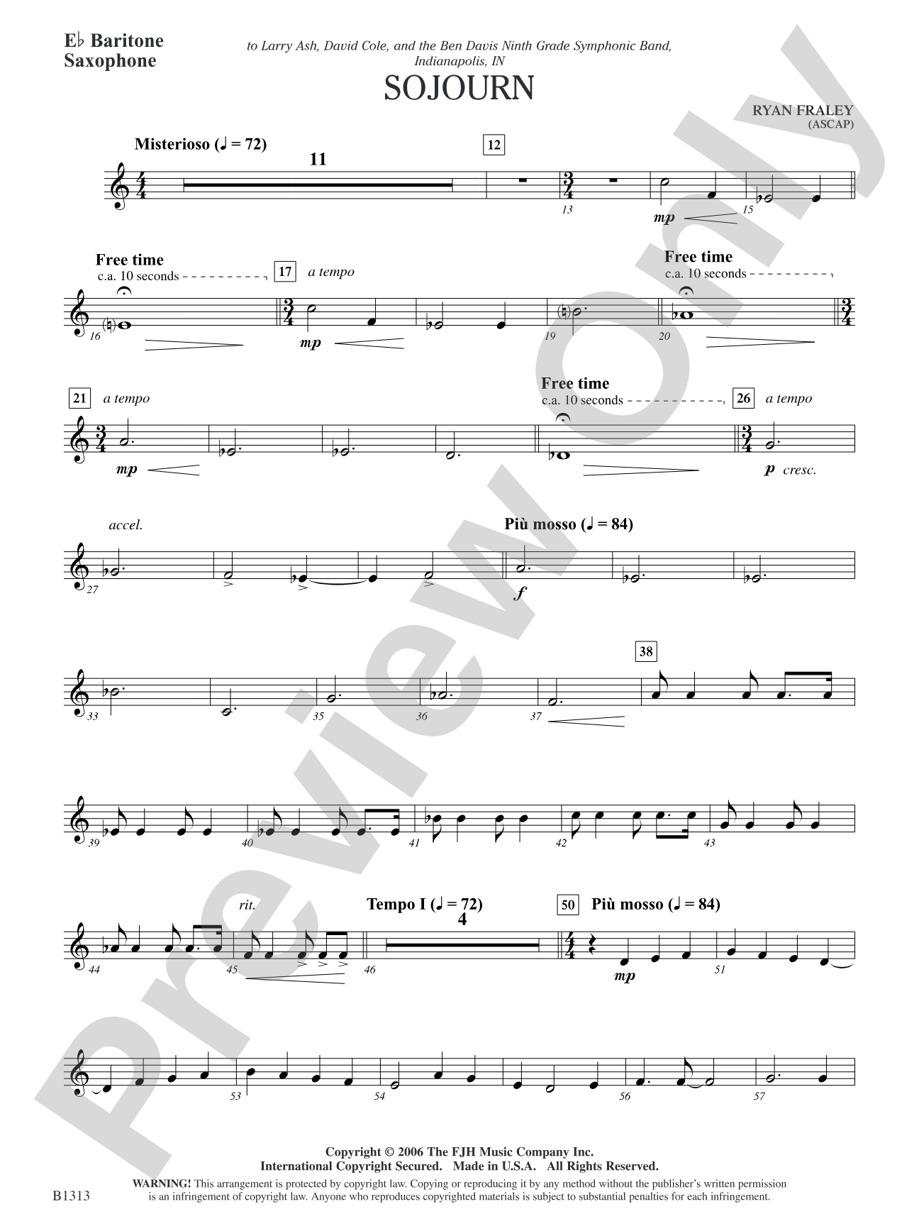 Sojourn: E-flat Baritone Saxophone
