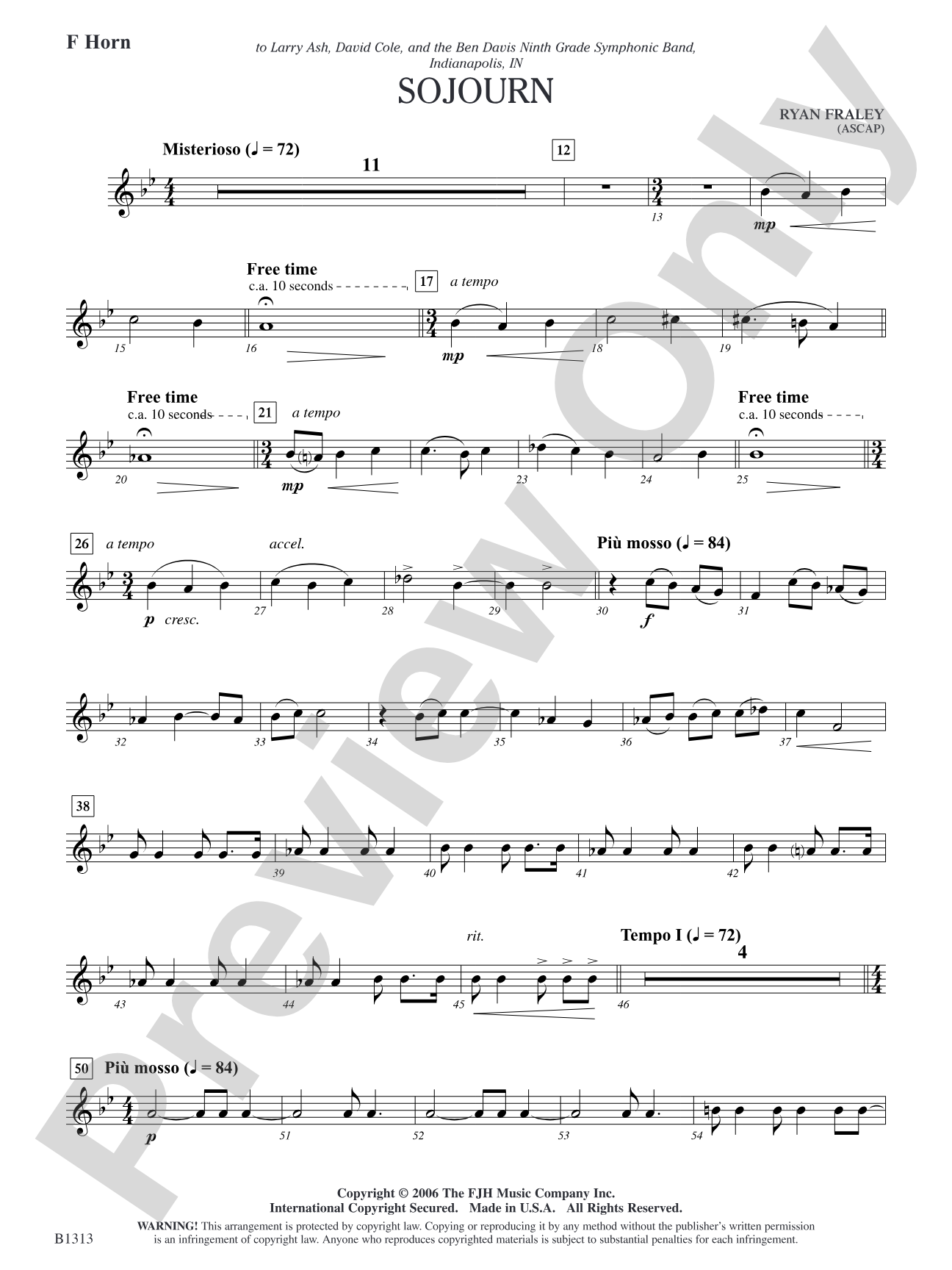 Sojourn: F Horn