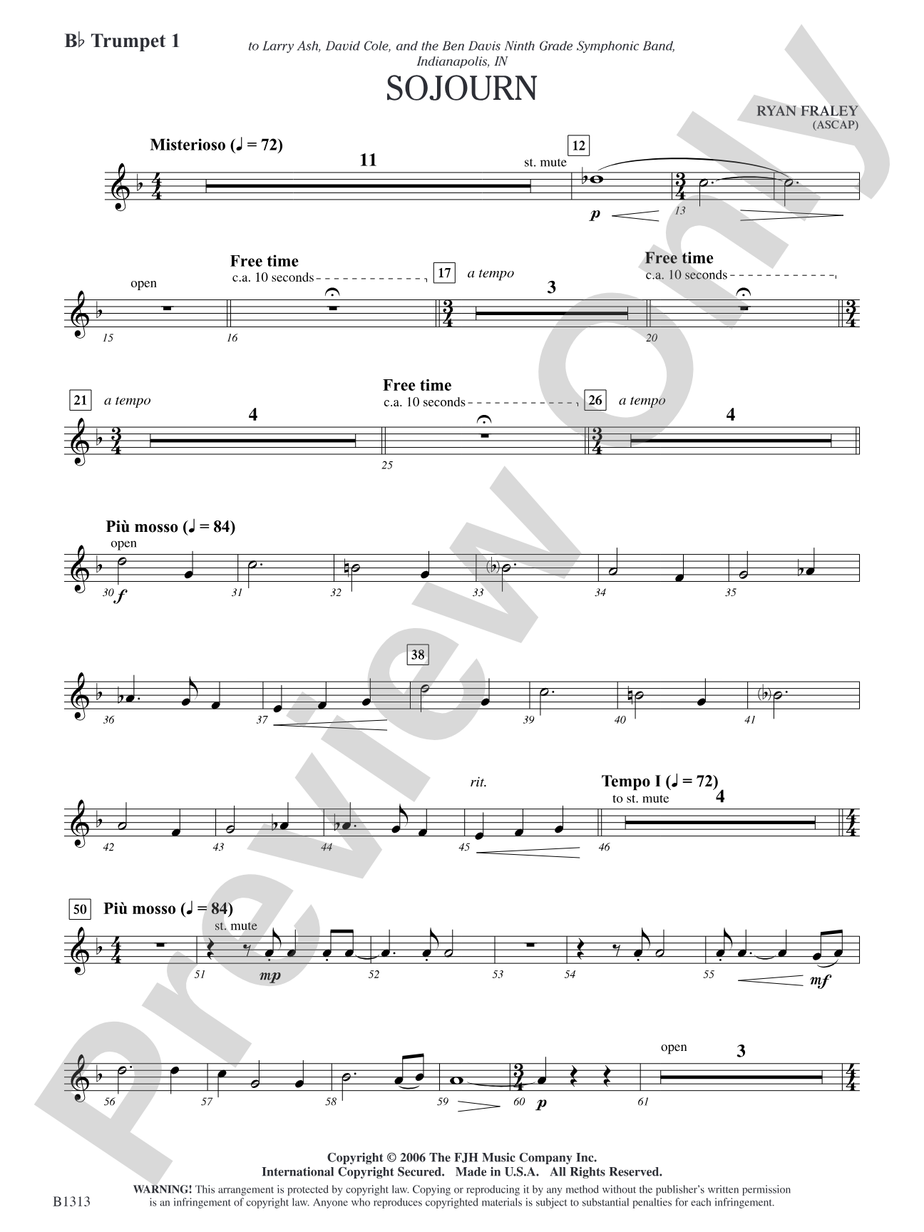 Sojourn: B-flat Trumpet 1