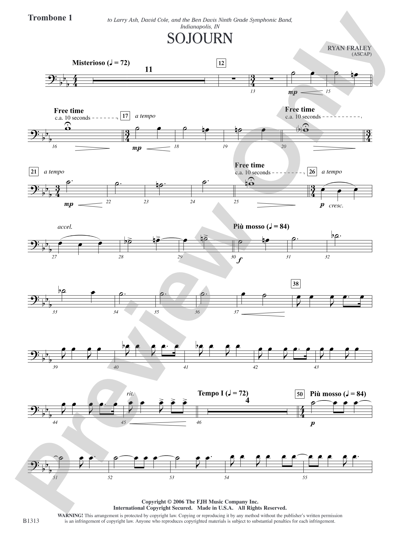 Sojourn: Trombone 1