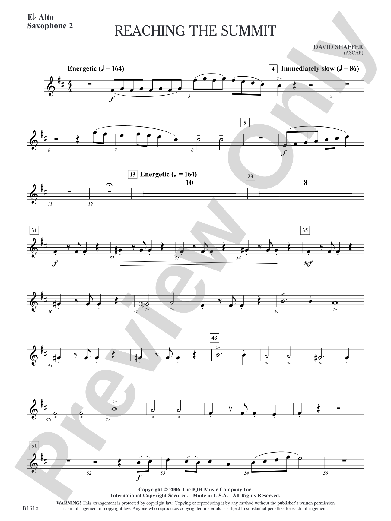 Reaching the Summit: E-flat Alto Saxophone 2