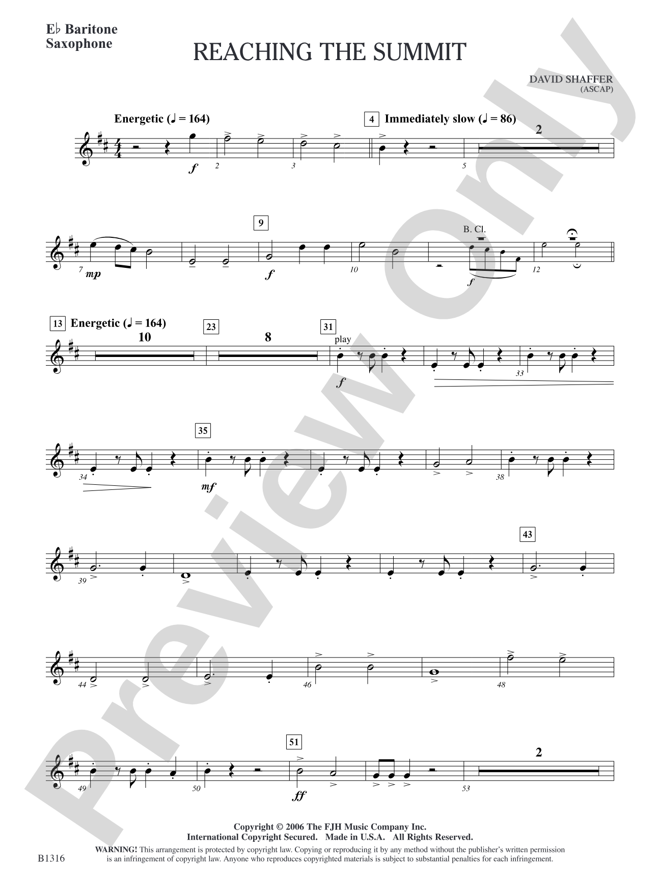 Reaching the Summit: E-flat Baritone Saxophone