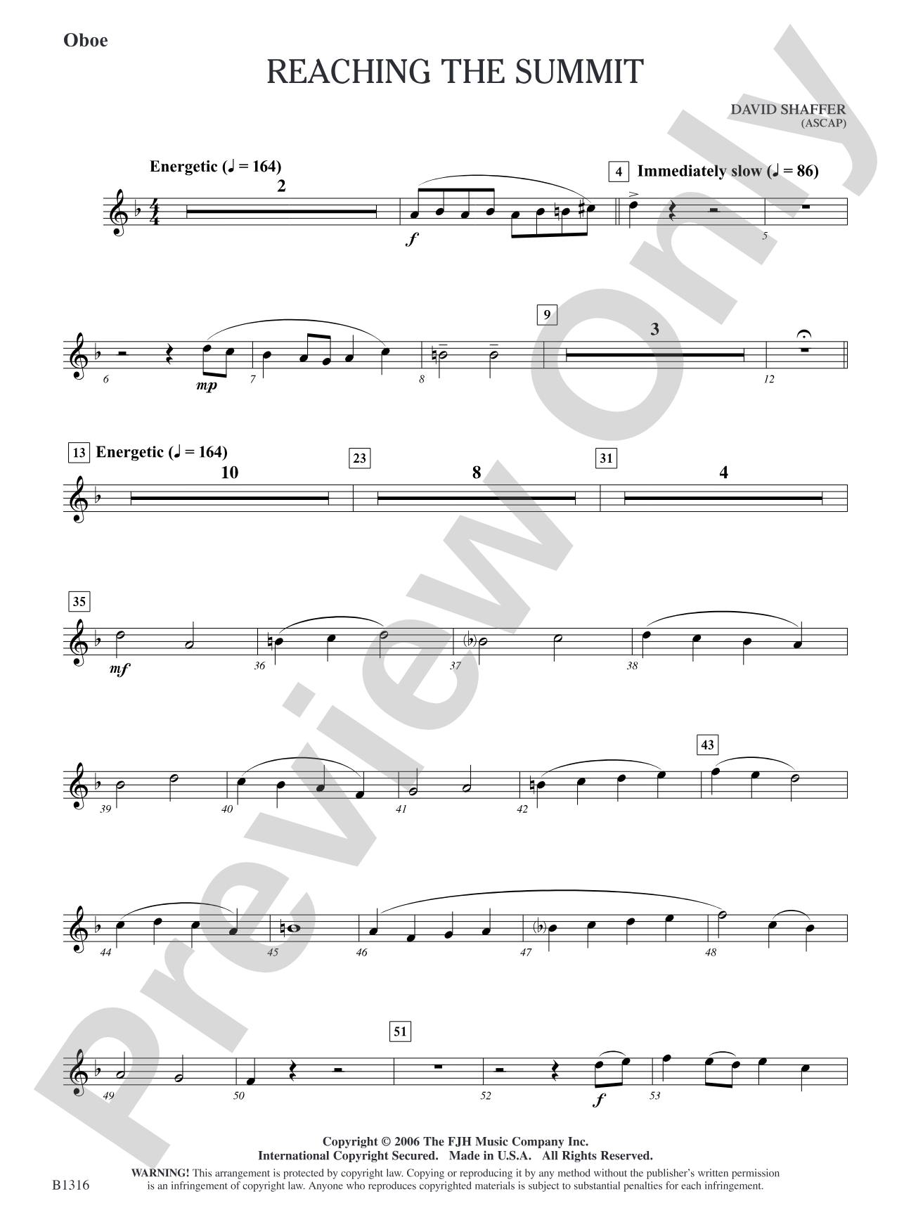 Reaching the Summit: Oboe