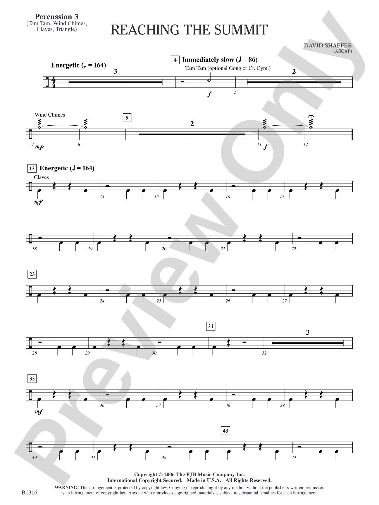 Reaching the Summit: Percussion 3